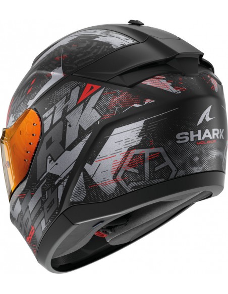 Casco Shark Ridill 2 Molokai Mate | Negro-antracita-rojo