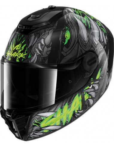 Casco Shark Spartan RS Shaytan | Negro-verde-antracita