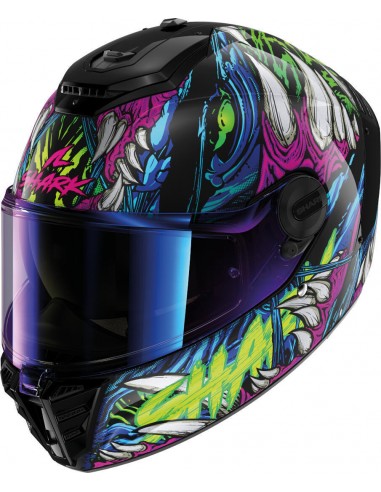 Casco Shark Spartan RS Shaytan | Negro-verde-antracita