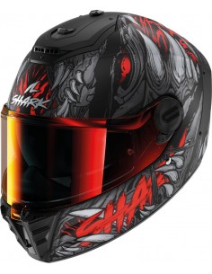 Casco Shark Spartan RS Shaytan Mate | Negro-rojo-antracita