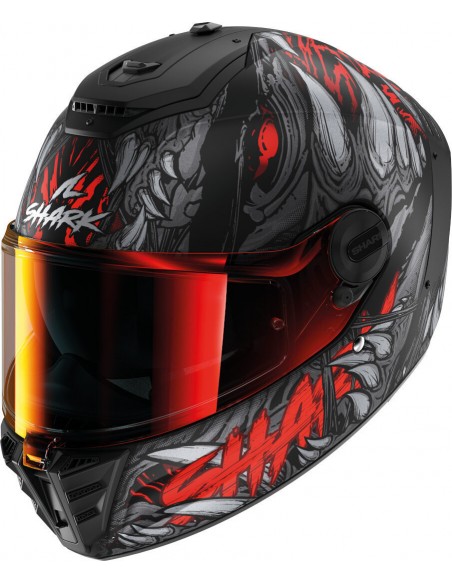 Casco Shark Spartan RS Shaytan Mate | Negro-rojo-antracita