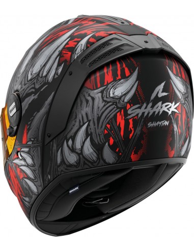 Casco Shark Spartan RS Shaytan Mate | Negro-rojo-antracita