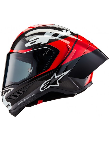 Casco Alpinestars Supertech R10 Element | Carbono-rojo-blanco