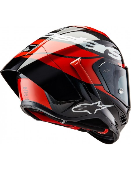 Casco Alpinestars Supertech R10 Element | Carbono-rojo-blanco