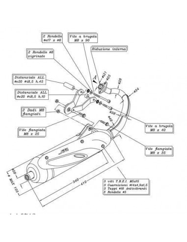 Escape Leovince Sito Aprilia SR 50/Gilera...