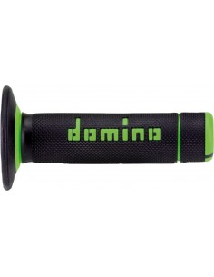 Puños Domino Off Road A020 Cerrado Negro y verde