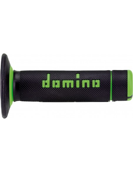Puños Domino Off Road A020 Cerrado Negro y verde