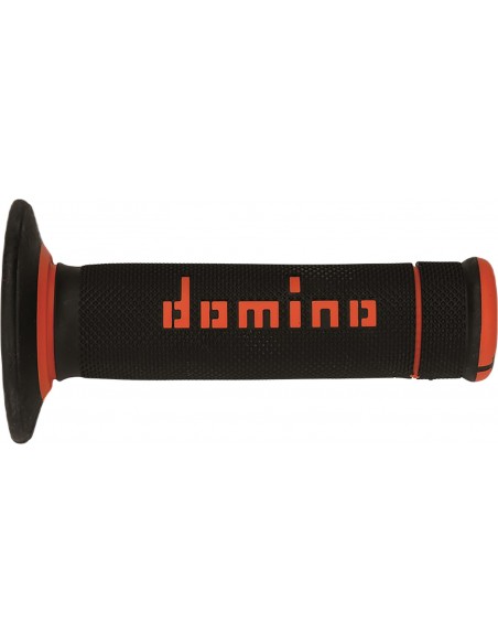 Puños Domino Off Road A020 Cerrado Negro y naranja