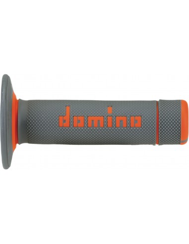 Puños Domino Off Road A020 Cerrado Gris y naranja