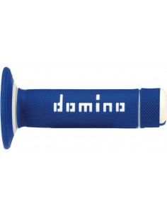 Puños Domino Off Road A020 Cerrado Azul y blanco