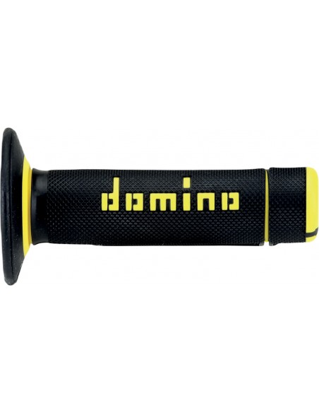Puños Domino Off Road A020 Cerrado Negro y amarillo