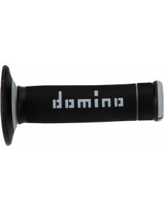 Puños Domino Off Road A020 Cerrado Negro y gris