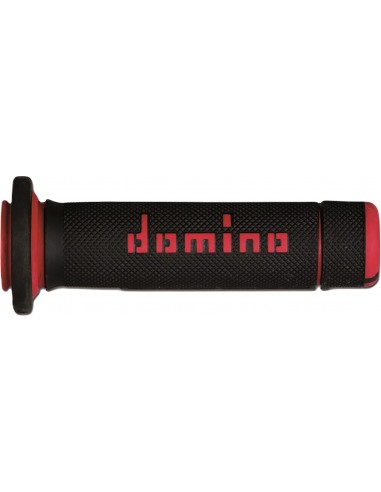 Puños Domino ATV A180 Cerrado Negro y rojo