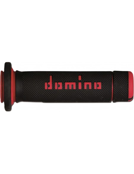 Puños Domino ATV A180 Cerrado Negro y rojo