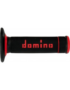 Puños Domino Off Road X-Treme A190 Cerrado Negro y rojo