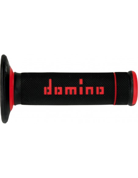 Puños Domino Off Road X-Treme A190 Cerrado Negro y rojo