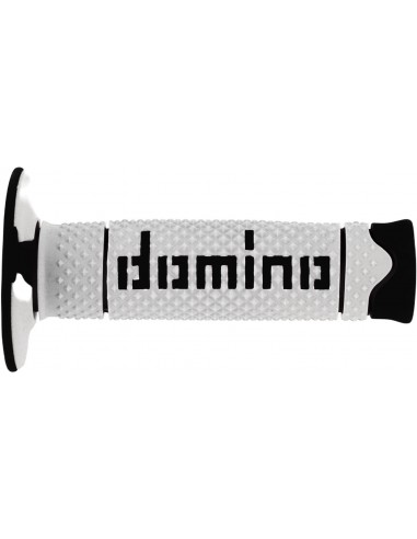 Puños Domino DSH Off Road A260 Cerrado Blanco y negro