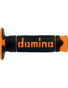 Puños Domino DSH Off Road A260 Cerrado Negro y naranja
