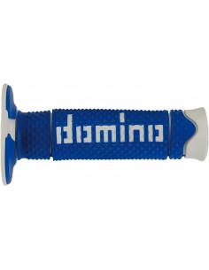 Puños Domino DSH Off Road A260 Cerrado Azul y blanco