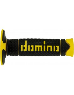 Puños Domino DSH Off Road A260 Cerrado Negro y amarillo