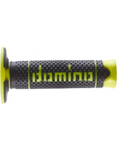 Puños Domino DSH Off Road A260 Cerrado Negro y amarillo fluor
