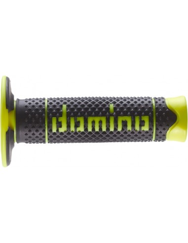 Puños Domino DSH Off Road A260 Cerrado Negro y amarillo fluor