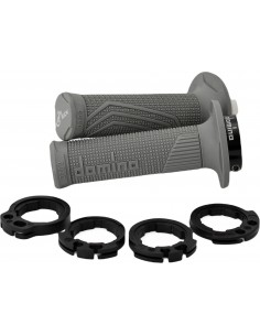 Punhos Domino Off Road D100 D-Lock em Cinza Fechado