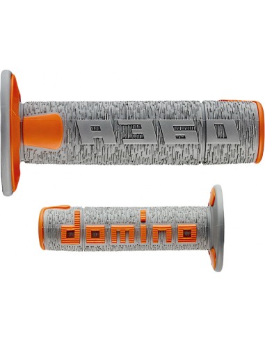 Puños Domino Off Road RPS A360 Cerrado Gris y naranja