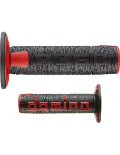 Puños Domino Off Road RPS A360 Cerrado Negro y rojo