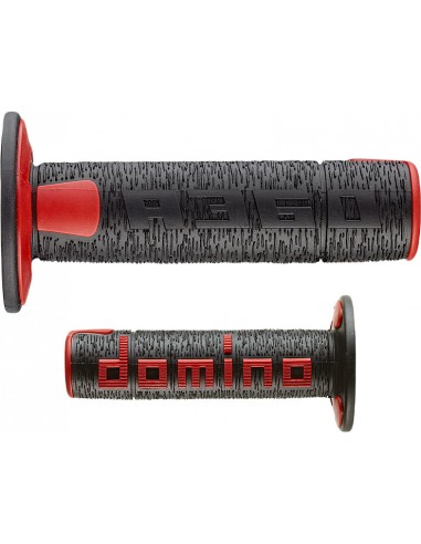 Puños Domino Off Road RPS A360 Cerrado Negro y rojo