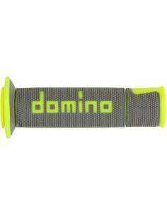 Puños Domino On Road A450 Abierto Gris y amarillo fluor