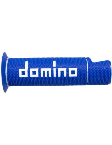 Puños Domino On Road A450 Racing Abierto Azul y blanco