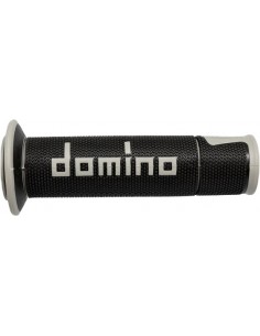 Puños Domino On Road A450 Racing Abierto Negro y gris