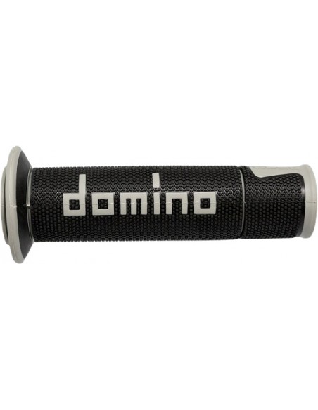 Puños Domino On Road A450 Racing Abierto Negro y gris