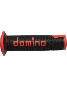Puños Domino On Road A450 Racing Abierto Negro y rojo