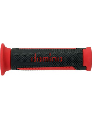 Puños Domino Turismo A350 Abierto Antracita y rojo