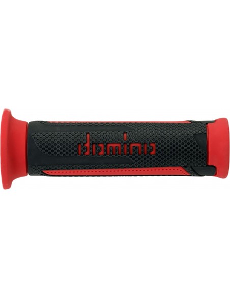 Puños Domino Turismo A350 Abierto Antracita y rojo