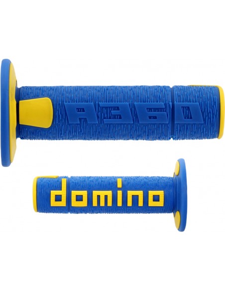 Puños Domino Off Road RPS A360 Cerrado Azul y Amarillo