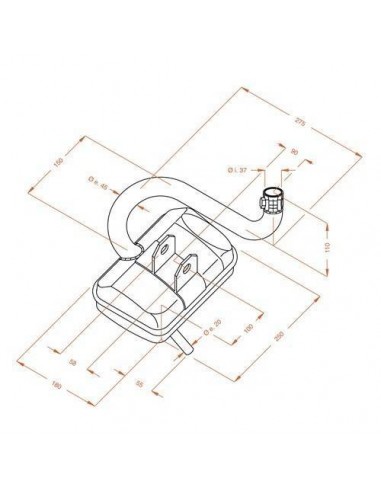 Escapamento Leovince Sito para Vespa PX 125/150