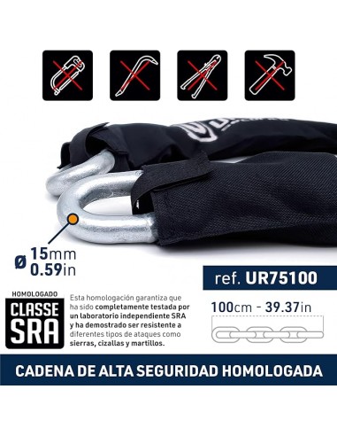 Cadena y Candado Antirrobo Urban Duo UR75