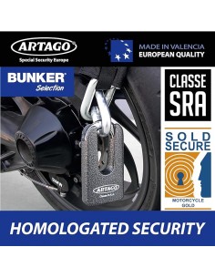 Cadena y Candado Antirrobo Artago Bunker Selection 69T 2