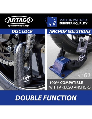 Cadena y Candado Antirrobo Artago Bunker Selection 69T
