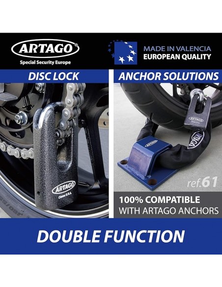 Cadena y Candado Antirrobo Artago Bunker Selection 69T