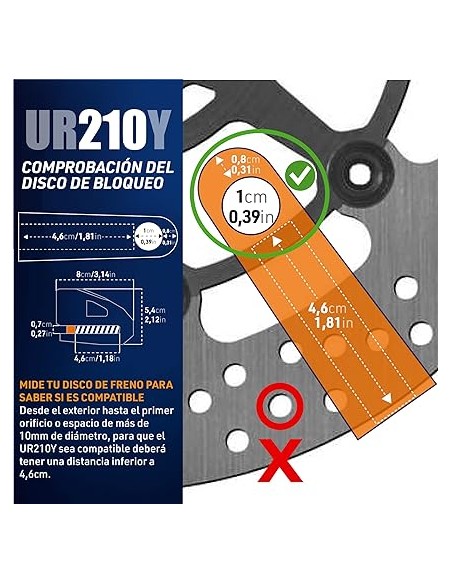 Disco Antirrobo Urban Amarillo UR210
