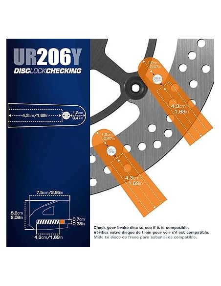 Disco Antirrobo Urban Amarillo UR206