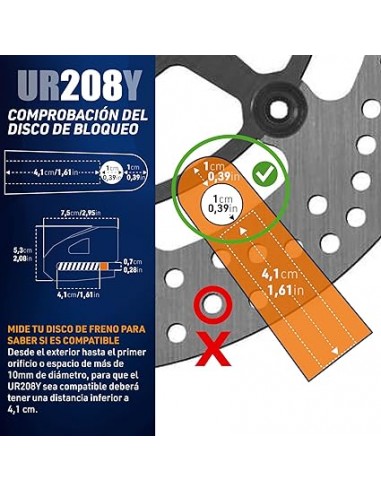 Disco Antirrobo Urban Amarillo UR208