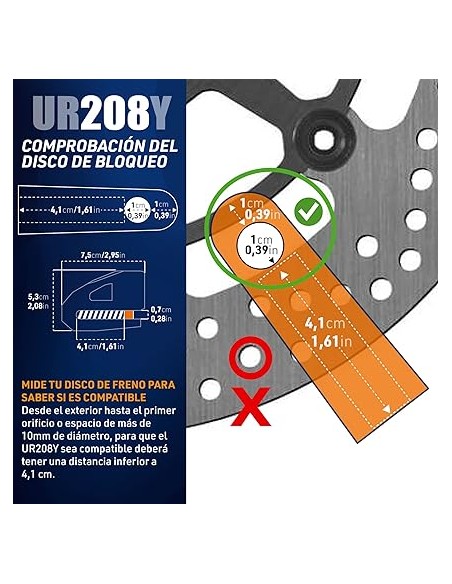 Disco Antirrobo Urban Amarillo UR208