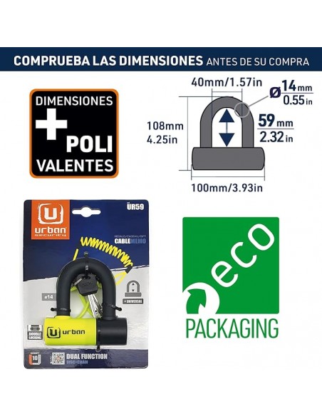 Cadena y Candado Antirrobo Urban UR59120