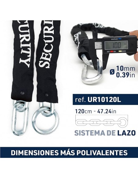 Cadena y Candado Antirrobo Urban UR75+10.120L