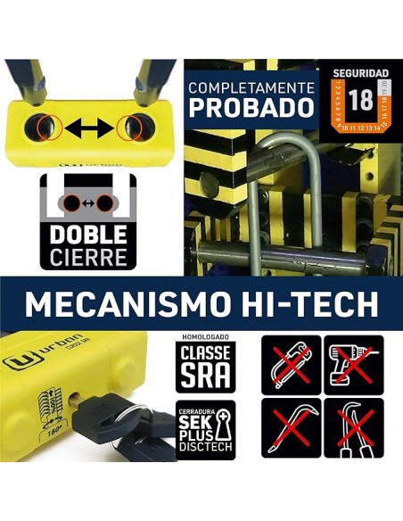 Cadena y Candado Antirrobo Urban UR75+10.120L
